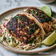 Blackened Cod Fish Tacos in 31 Minutes