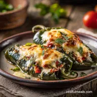 Poblano Pepper Recipe with Cheese for 4