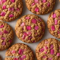 Chewy Rhubarb Brown Sugar Cookies: Rich