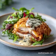 Chicken Cordon Bleu with Swiss Sauce for 4 Servings