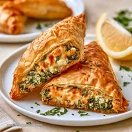Chicken Phyllo Triangles with Feta