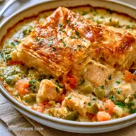 Chicken Pot Pie with Phyllo Crust for 4