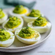 Christmas Tree Deviled Eggs with Avocado in 32 Minutes Total
