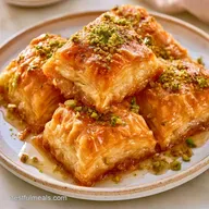 Baklava with Pistachios: Golden Baked