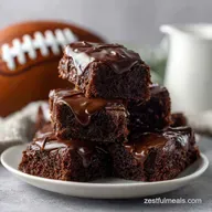 Fudgy Football Brownie Recipe for 4 Servings