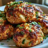 Greek Chicken Meatballs with Feta