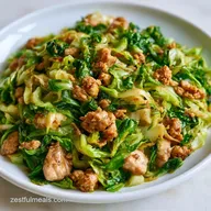 Ground Chicken Cabbage Stir Fry (25 Min)
