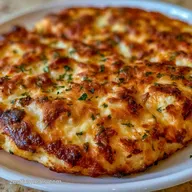 Ground Chicken Pizza Crust with Parmesan