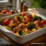 Easy One Pan Chicken and Vegetables Roasted