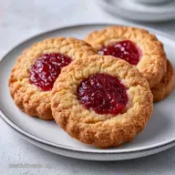 Rhubarb Jam Shortbread Cookies for 12