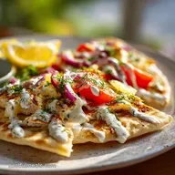 Sheet Pan Chicken Pita with Herby Ranch and Lemon