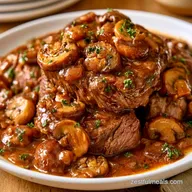 Slow Cooker Mushroom Chuck Roast with Cremini Mushrooms