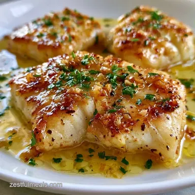15-Minute Garlic Butter Cod: Pan-Seared Recipe Card