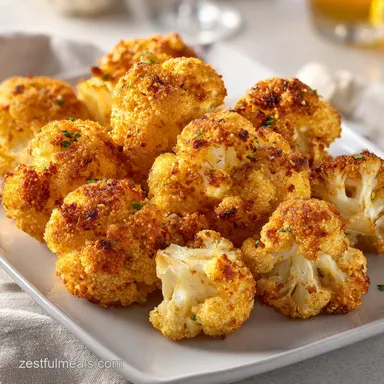 Air Fryer Cauliflower Bites with Garlic Recipe Card