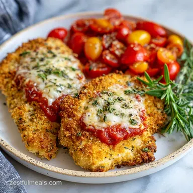 Air Fryer Chicken Parmesan Recipe for 4 Servings Recipe Card