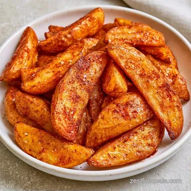 Air Fryer Potato Wedges in 35 Minutes Recipe Card