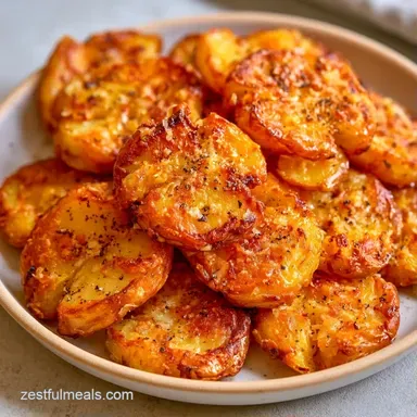 Air Fryer Smashed Potatoes with Parmesan Recipe Card
