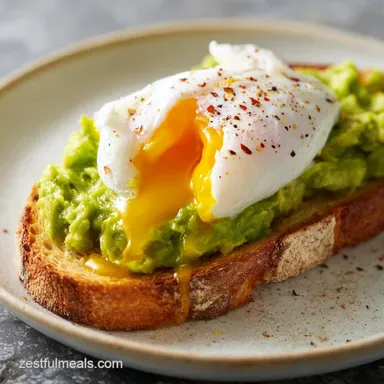 Avocado Toast With Poached Egg: 15 Min