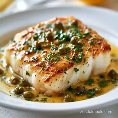 Baked Cod with Lemon and Capers for 4