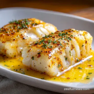 Baked Lemon Garlic Cod: Silky Recipe Card