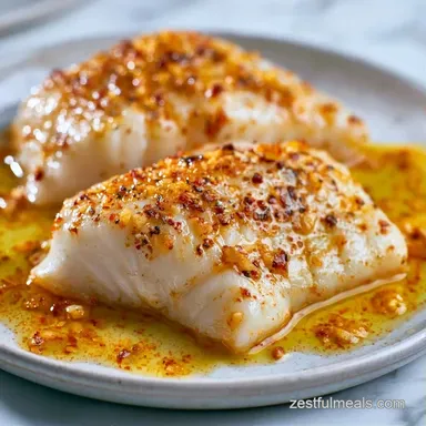 Baked Old Bay Garlic Butter Cod for 4 Recipe Card