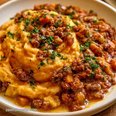 Beef Sweet Potato Casserole Meal Prep Recipe Card