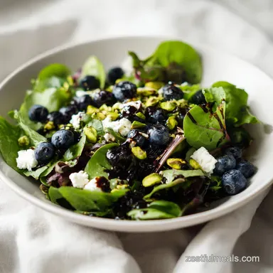 Blueberry Pistachio Spring Salad 2: 20m Recipe Card