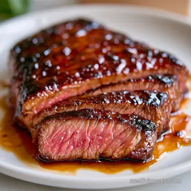Bourbon Marinated Steak Recipe for 4 Recipe Card