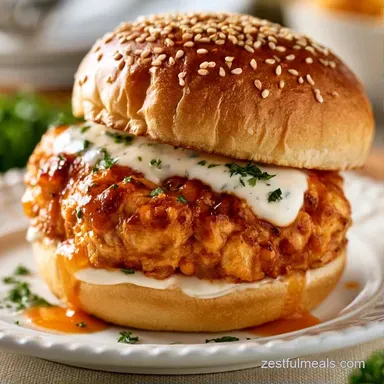 Buffalo Chicken Burgers in 30 Minutes Recipe Card