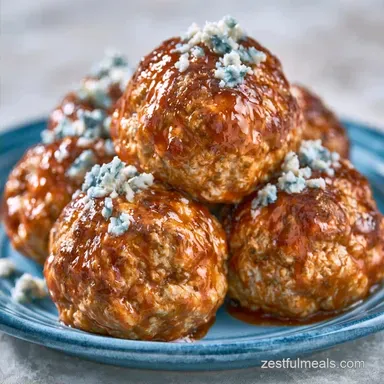 Buffalo Chicken Meatballs in 35 Minutes