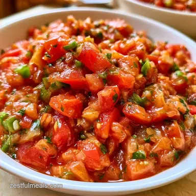 Canned Tomato Salsa for 6 Pints
