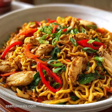 Chicken Chow Mein in 17 Minutes with Silky Noodles Recipe Card