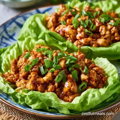 Chicken Lettuce Wraps in 30 Minutes Recipe Card