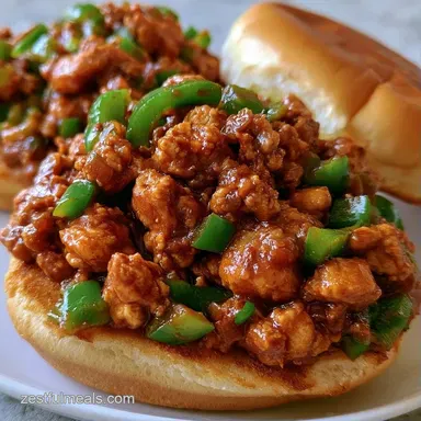 Chicken Sloppy Joes in 25 Minutes Recipe Card