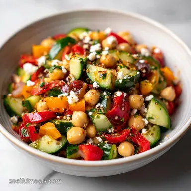 Chickpea Salad Ready in 15 Minutes | Best Vegetarian Recipe Recipe Card