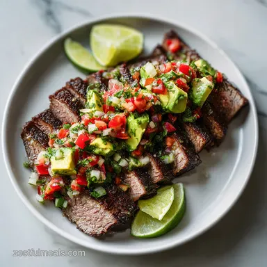 Chili Lime Flank Steak in 25 Minutes Recipe Card