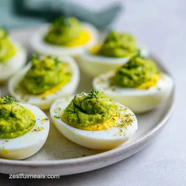 Christmas Tree Deviled Eggs with Avocado in 32 Minutes Total