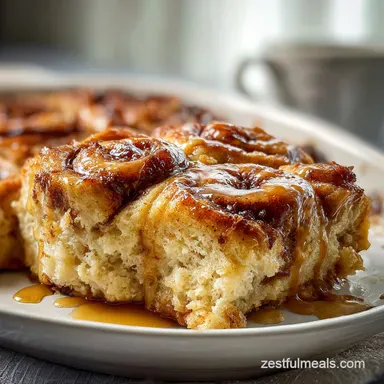 Cinnamon Roll Casserole Recipe Ready in 30 Min Recipe Card