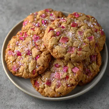 Classic Rhubarb Sugar Cookies: Golden Recipe Card
