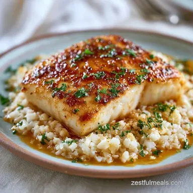 Cod Cauliflower Rice Bowl in 25 Minutes Recipe Card