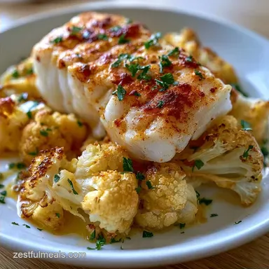 Cod with Cauliflower for 4 Servings