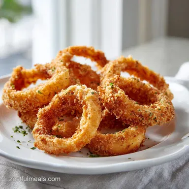 Crispy Air Fryer Onion Rings in 30 Minutes Recipe Card