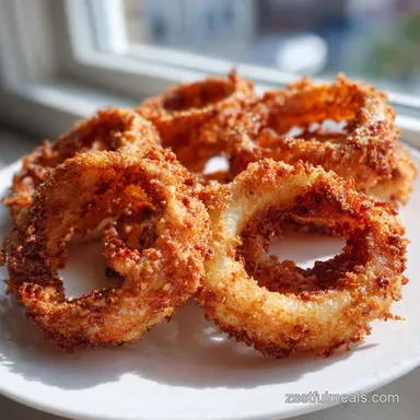 Crispy Air Fryer Onion Rings in 30 Minutes