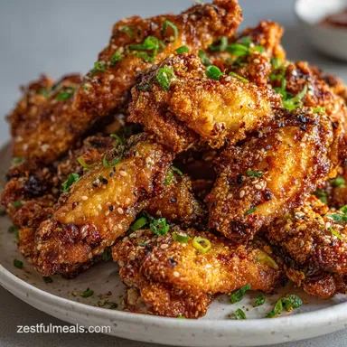 Baked Chicken Wings Recipe for 4 Servings Recipe Card