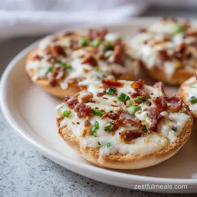English Muffin Pizzas in 15 Minutes for 4 Servings Recipe Card