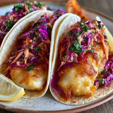 Crispy Fried Cod Tacos in 25 Minutes Recipe Card