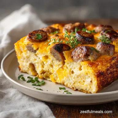 Hash Brown Egg Casserole for 12 Servings Recipe Card