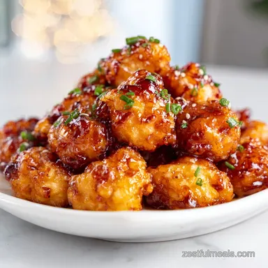 Crispy Honey Garlic Chicken Bites for 4 Servings Recipe Card