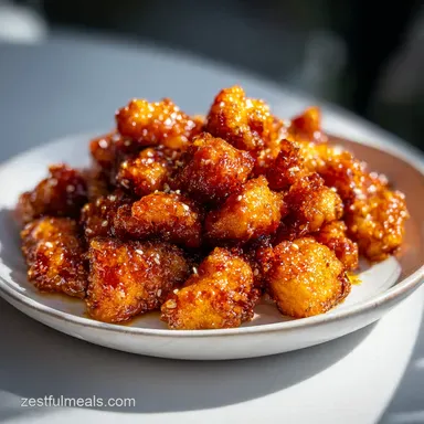 Crispy Honey Garlic Chicken Bites for 4 Servings
