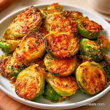 Crispy Parmesan Brussels Sprouts Recipe Card